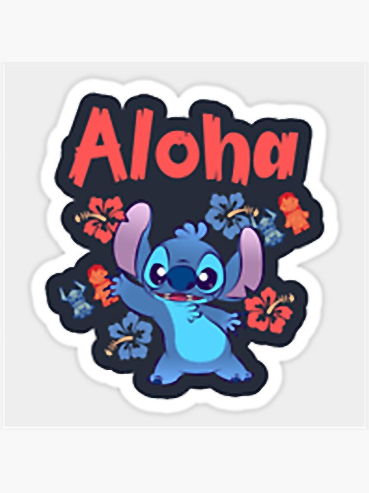 Japan Disney Big Sticker - Stitch 626 Alien