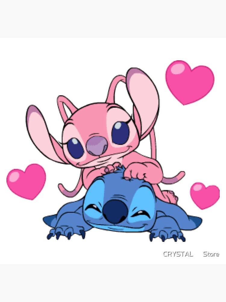 Stitch Angel Love Png, Stitch And Angel Png, Disney Valentin