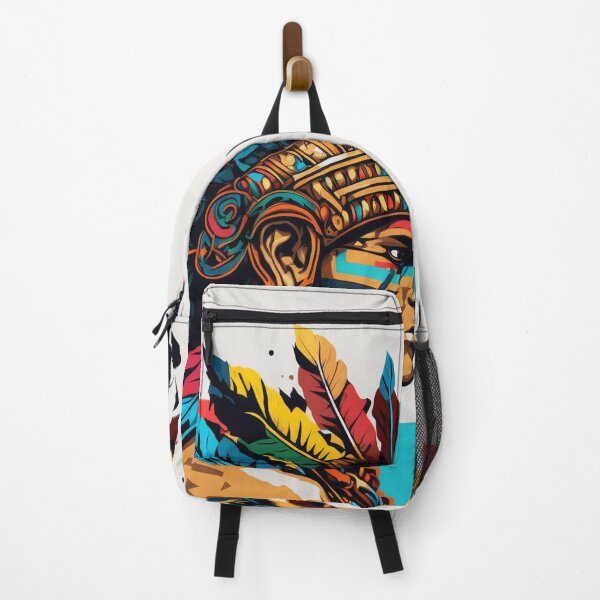 Item preview, Colorful Aztec Warrior designed and sold by CanvasDreamland.