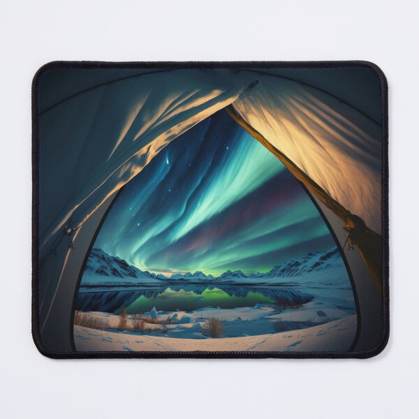 Item preview, Aurora Borealis Reflections/Arctic Ocean/Interstellar Cosmos Art designed and sold by aiphotosart.