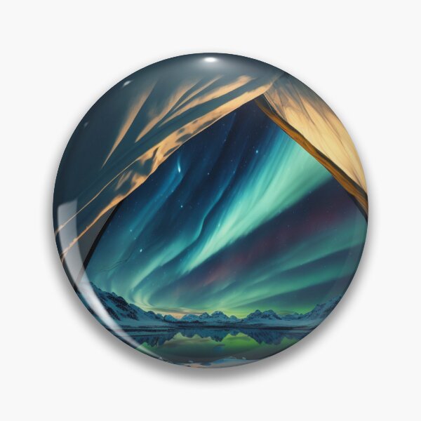 Item preview, Aurora Borealis Reflections/Arctic Ocean/Interstellar Cosmos Art designed and sold by aiphotosart.