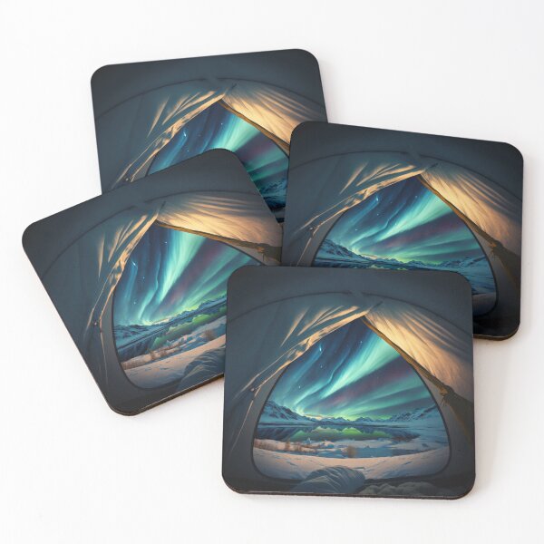 Item preview, Aurora Borealis Reflections/Arctic Ocean/Interstellar Cosmos Art designed and sold by aiphotosart.