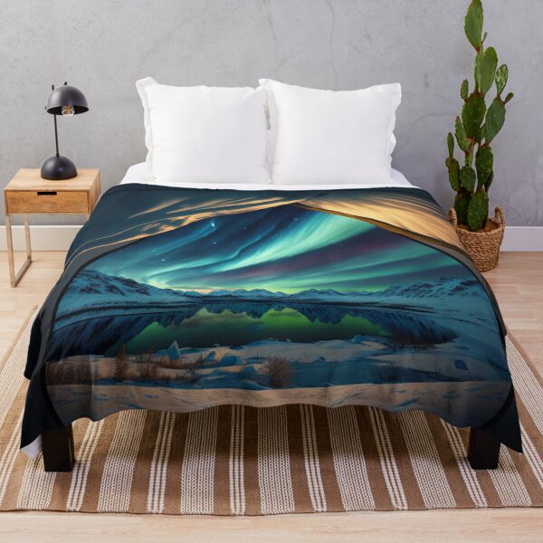 Item preview, Aurora Borealis Reflections/Arctic Ocean/Interstellar Cosmos Art designed and sold by aiphotosart.