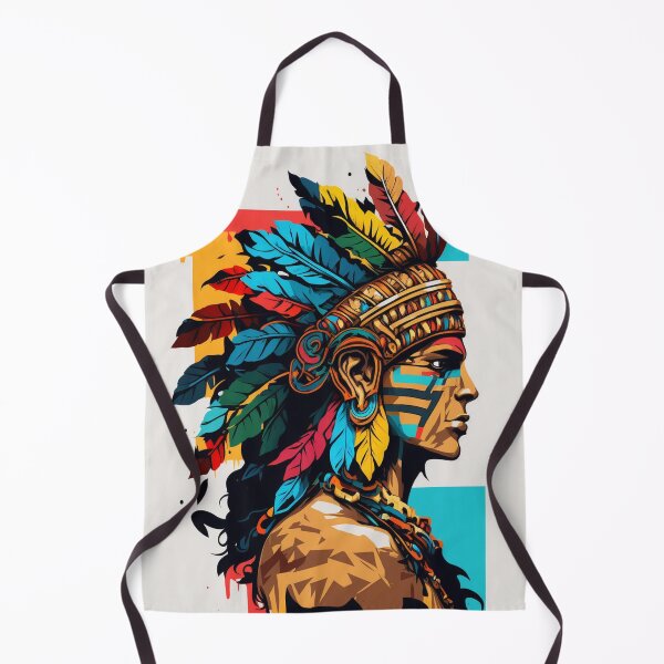 Item preview, Colorful Aztec Warrior designed and sold by CanvasDreamland.