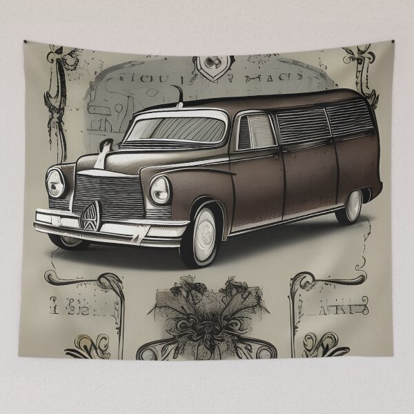 Item preview, Vintage Hearse, Pencil Sketch designed and sold by PC-artist.