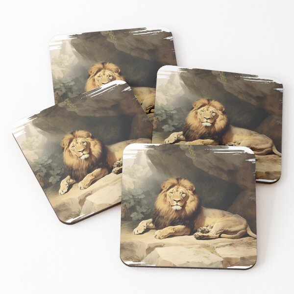 Item preview, LION Art old vintage print 18th century print designed and sold by AnimalArtPro.
