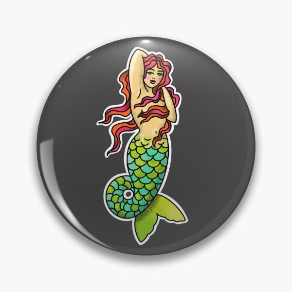Item preview, Mermaid tattoo, neotraditional style designed and sold by weilertsen.