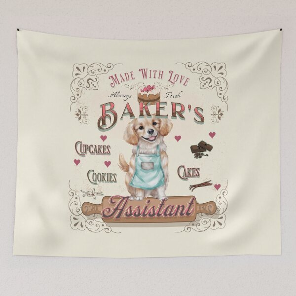 Item preview, Dog Golden Retriever Baker's Assistant - Baking Buddy designed and sold by PositiveIdeas.