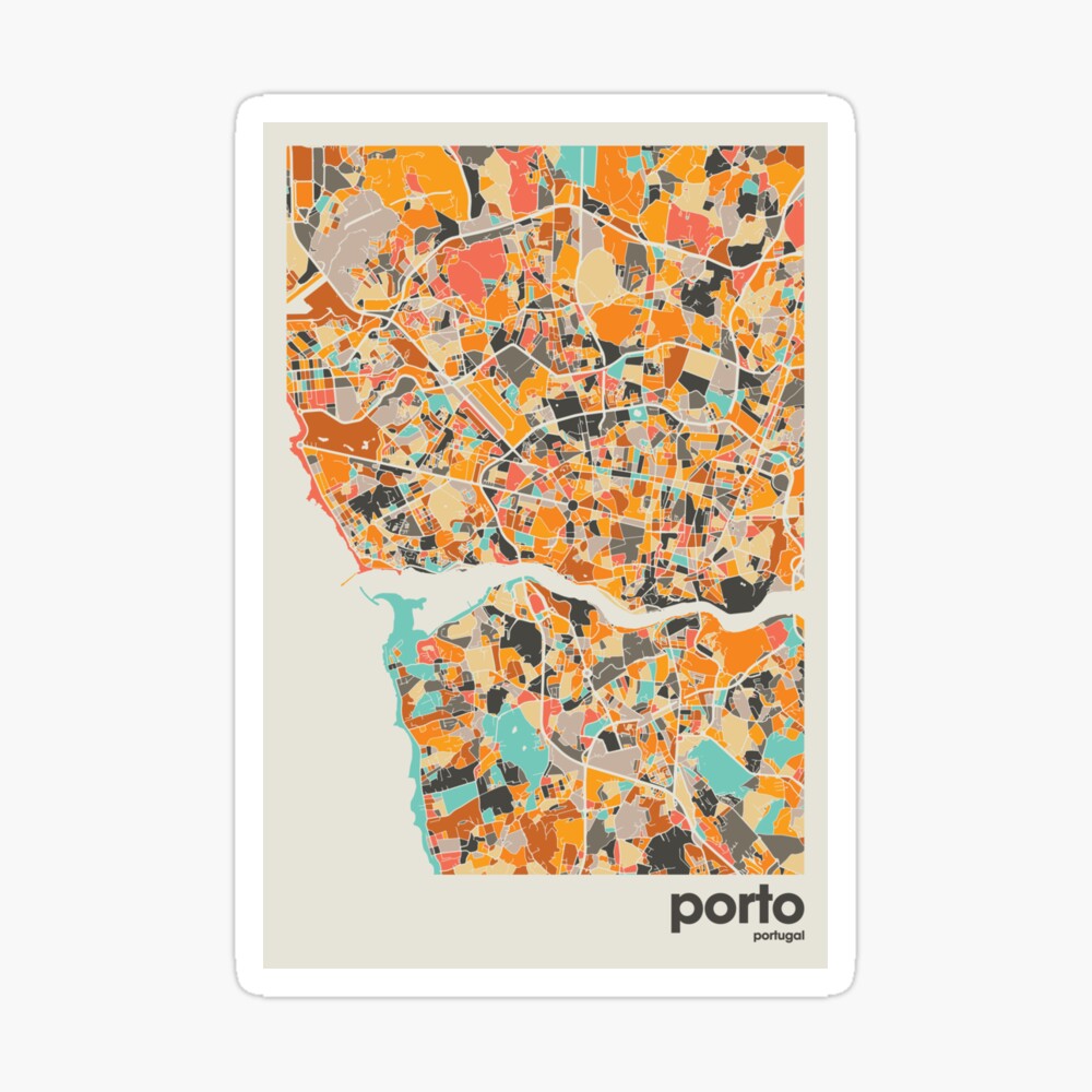 Porto Portugal Map Print, Map, Minimalist Porto Print, Map Of Porto, City Map Art, Porto Portugal Map Art, Travel Gift Poster " Poster for Sale by AtlasMapDesign | Redbubble