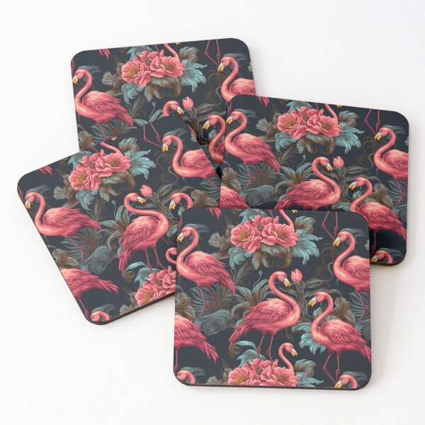 Aperçu de l'œuvre Motif vintage avec flamant rose créée et vendue par Happy Mood Design.