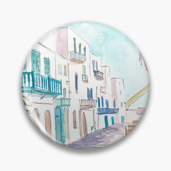 Item preview, Breakfast in Mykonos in Gorgeous Town Street Scene Greece designed and sold by artshop77.