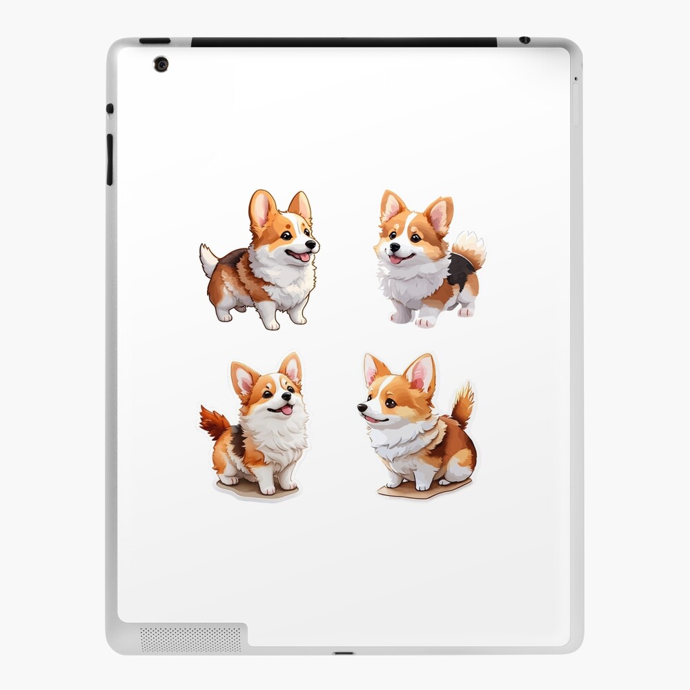 Corgi Puzzle Heart' Square Magnet