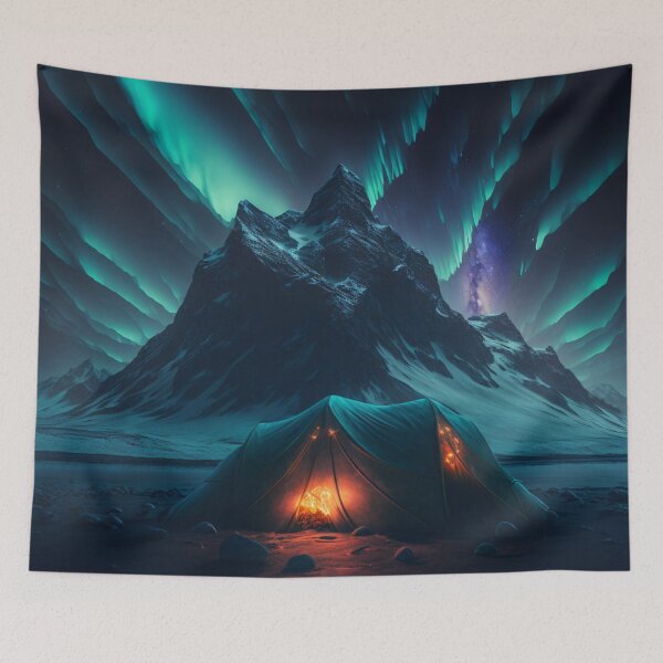 Item preview, Aurora Borealis Over Lake/Constellation Starry Sky/Interstellar Art designed and sold by aiphotosart.
