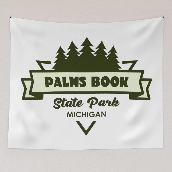 Item preview, Palms Book State Park Michigan Trees And Ribbon designed and sold by bivenart.