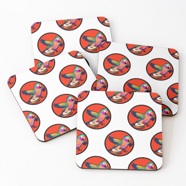 Item preview, Cute Parrots With Donuts designed and sold by AgataKaja.