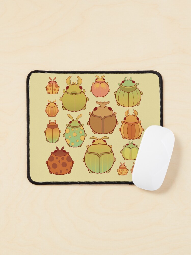 Thumbnail 1 of 5, Mouse Pad, Colorful beetles designed and sold by Rihnlin.