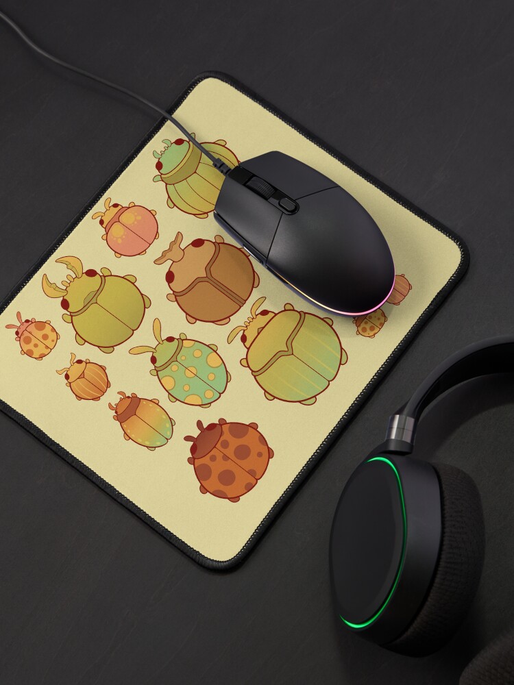 Thumbnail 4 of 5, Mouse Pad, Colorful beetles designed and sold by Rihnlin.