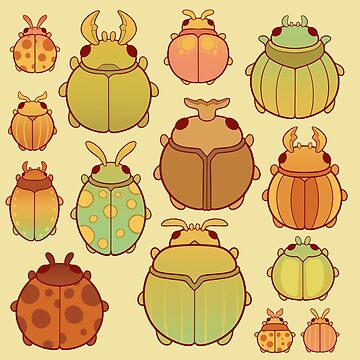 Artwork thumbnail, Colorful beetles by Rihnlin