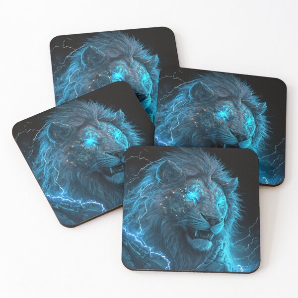 Item preview, Cyber Neon Lion designed and sold by AxeWave.