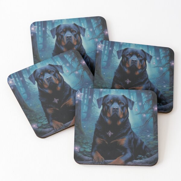 Item preview, Rottweiler In Mysery Forest designed and sold by Nocturne  Paws.