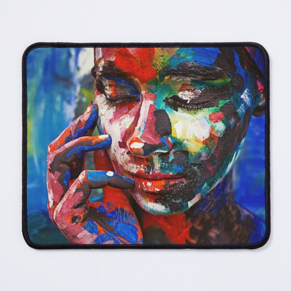 Item preview, Living painting - young woman completely covered with thick paint designed and sold by MTShoppingLine.