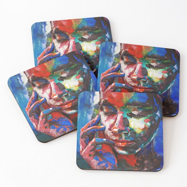 Item preview, Living painting - young woman completely covered with thick paint designed and sold by MTShoppingLine.