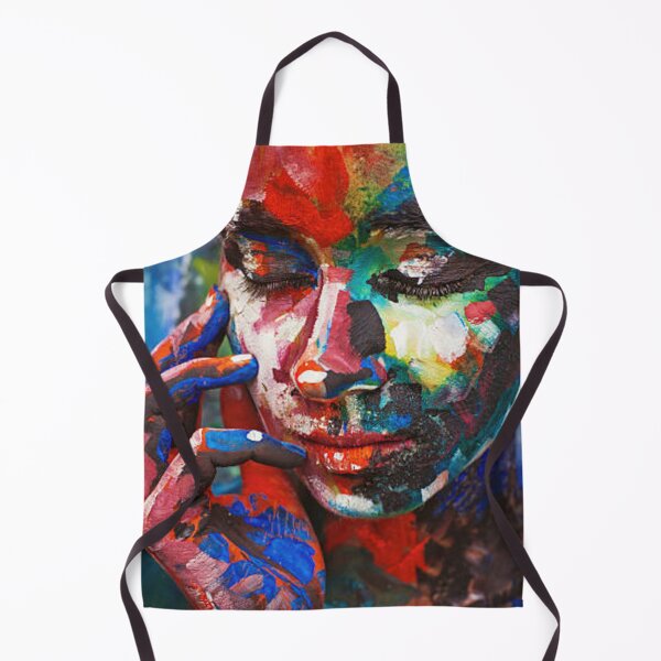 Item preview, Living painting - young woman completely covered with thick paint designed and sold by MTShoppingLine.