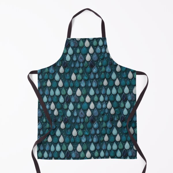 Item preview, Seamless Raindrops Ceramic Mosaic Pattern in Shades of Blue, White, and Deep Blue, AI Generated designed and sold by drawerwalker.