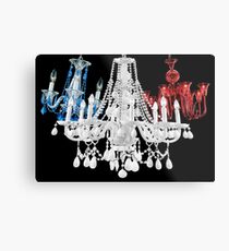 Chandelier Trio Metal Print