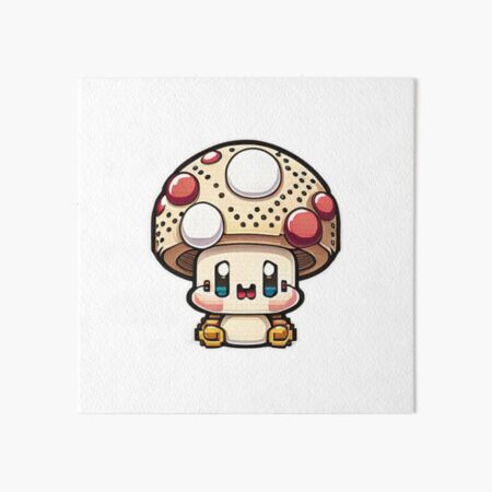 Fly Agaric Pixel Art Solid-Faced Canvas Print