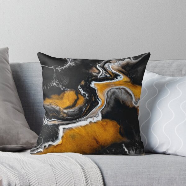 Artikelvorschau, Flüssige Kunsttextur. Abstrakter Hintergrund mit mischendem Farbeffekt. Flüssiges Acrylbild mit kunstvoll gemischten Farben. Kann für Banner oder Tapeten verwendet werden. Goldene, schwarze und graue überfließende Farben. entworfen und verkauft von MTShoppingLine.