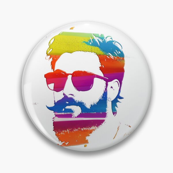 Item preview, Rainbow paint splat bearded guy designed and sold by YassBro.