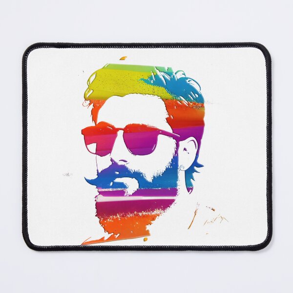 Item preview, Rainbow paint splat bearded guy designed and sold by YassBro.