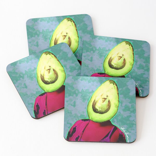 Item preview, Millennial Avocado Self Portrait Digital Collage Abstract Surrealist Photograph designed and sold by ARTbyABACCUS.