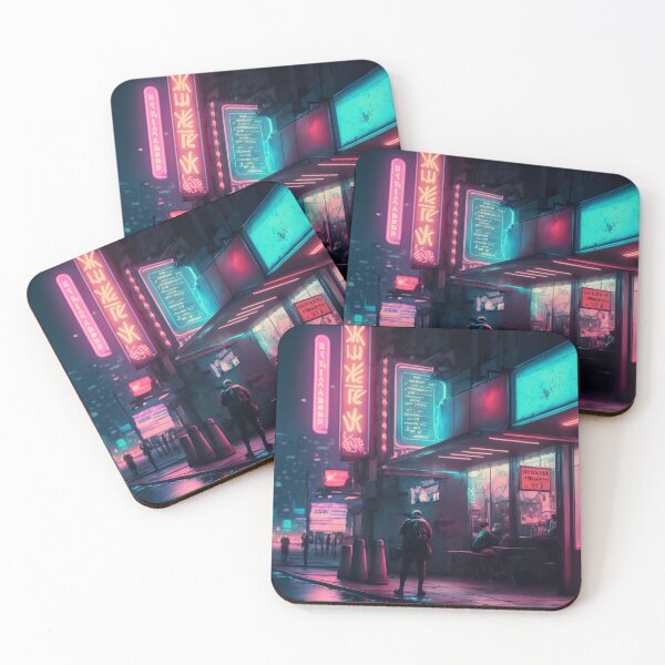 Item preview, Neon Nights in the Cyber Megacity designed and sold by Venon28.