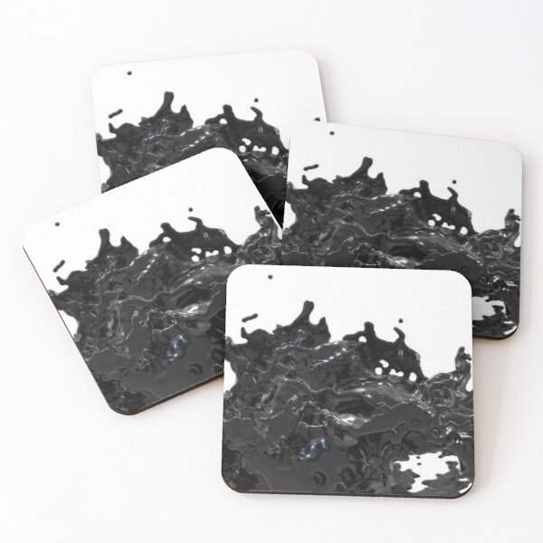 Item preview, Fountain, ink diffused in the air crude oil abstract background splattered oil 3D illustration designed and sold by MTShoppingLine.