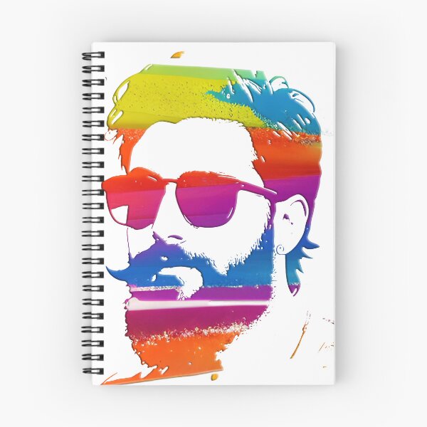 Item preview, Rainbow paint splat bearded guy designed and sold by YassBro.