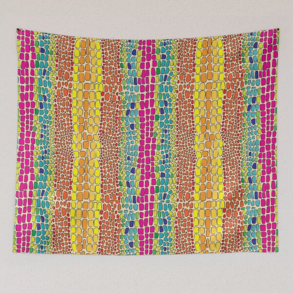 Item preview, Crocodile skin abstract pattern ( colorful) designed and sold by DoodleDooArt.