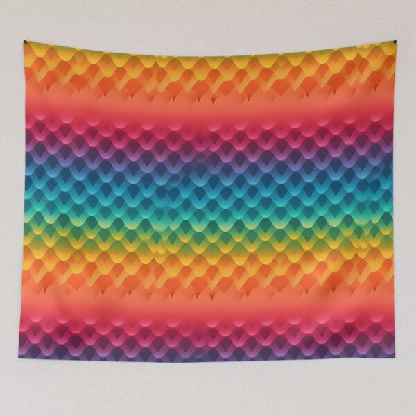 Item preview, Colorful Rainbow Gradient Scales Pattern designed and sold by UlDesigns.