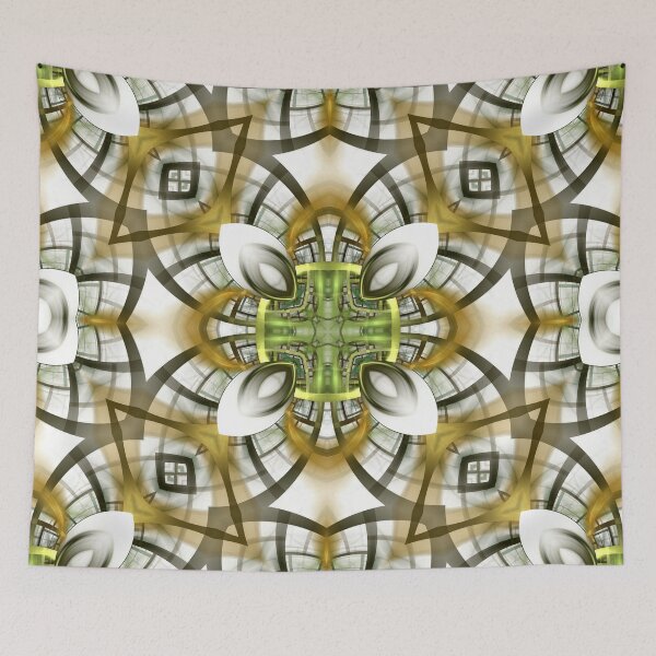 Item preview, interwoven network in grey, green, and brown designed and sold by effervescence.
