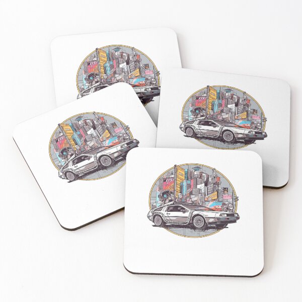 Item preview, Retro DeLorean inspired car art mashup mix designed and sold by TeePulseMania.