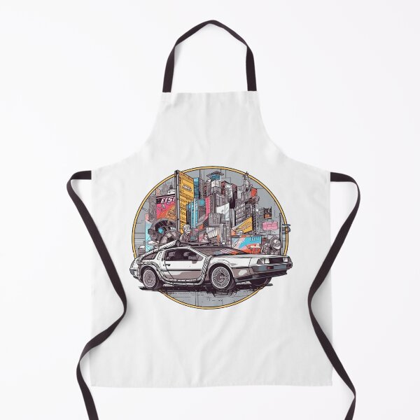 Item preview, Retro DeLorean inspired car art mashup mix designed and sold by TeePulseMania.