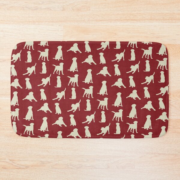 Item preview, Playful Labrador_beige on burgundy designed and sold by quinnhopp.