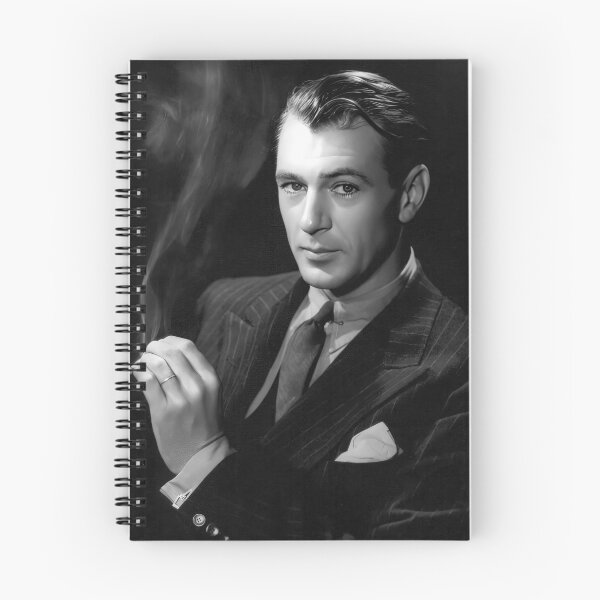 Item preview, Gary Cooper Smoking a Cigarette, Black and White Vintage Photo designed and sold by modernretro.