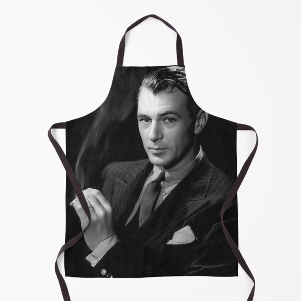 Item preview, Gary Cooper Smoking a Cigarette, Black and White Vintage Photo designed and sold by modernretro.