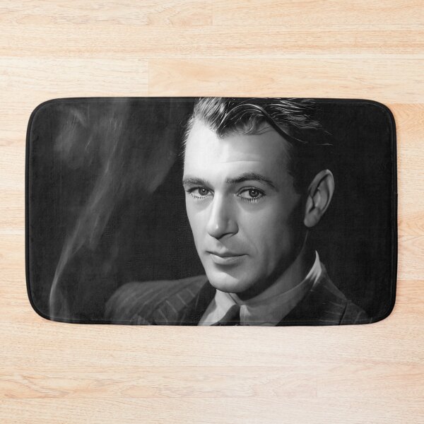 Item preview, Gary Cooper Smoking a Cigarette, Black and White Vintage Photo designed and sold by modernretro.