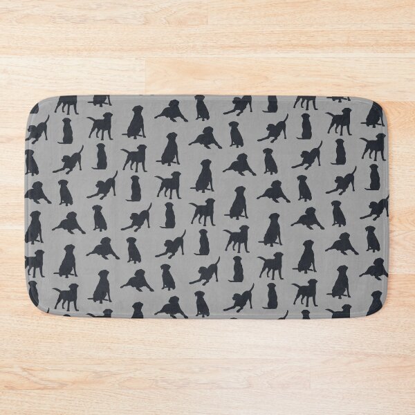 Item preview, Playful Labrador_black on gray designed and sold by quinnhopp.