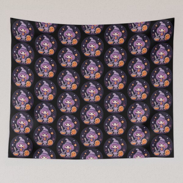 Item preview, Cute Kitchen Witch | City, Modern, Urban, Purple, Kawaii, Halloween, Anime designed and sold by FantasySoul.