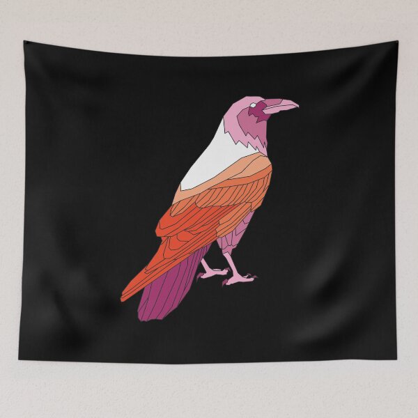 Item preview, Pride bird: Lesbian flag crow designed and sold by Kleze.