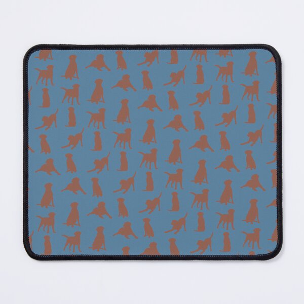 Item preview, Playful Labrador_chocolate on blue designed and sold by quinnhopp.